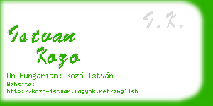 istvan kozo business card